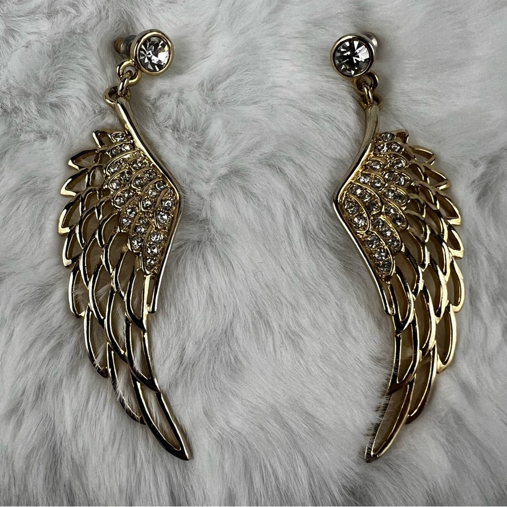 ALDO Gold Tone Wing Earrings